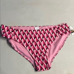 Time and true bikini 👙 bottoms large 12-14 Geometric Pink Bikini Bottoms new nwt